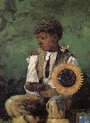 Dedicated to the teacher s sunflower Winslow Homer